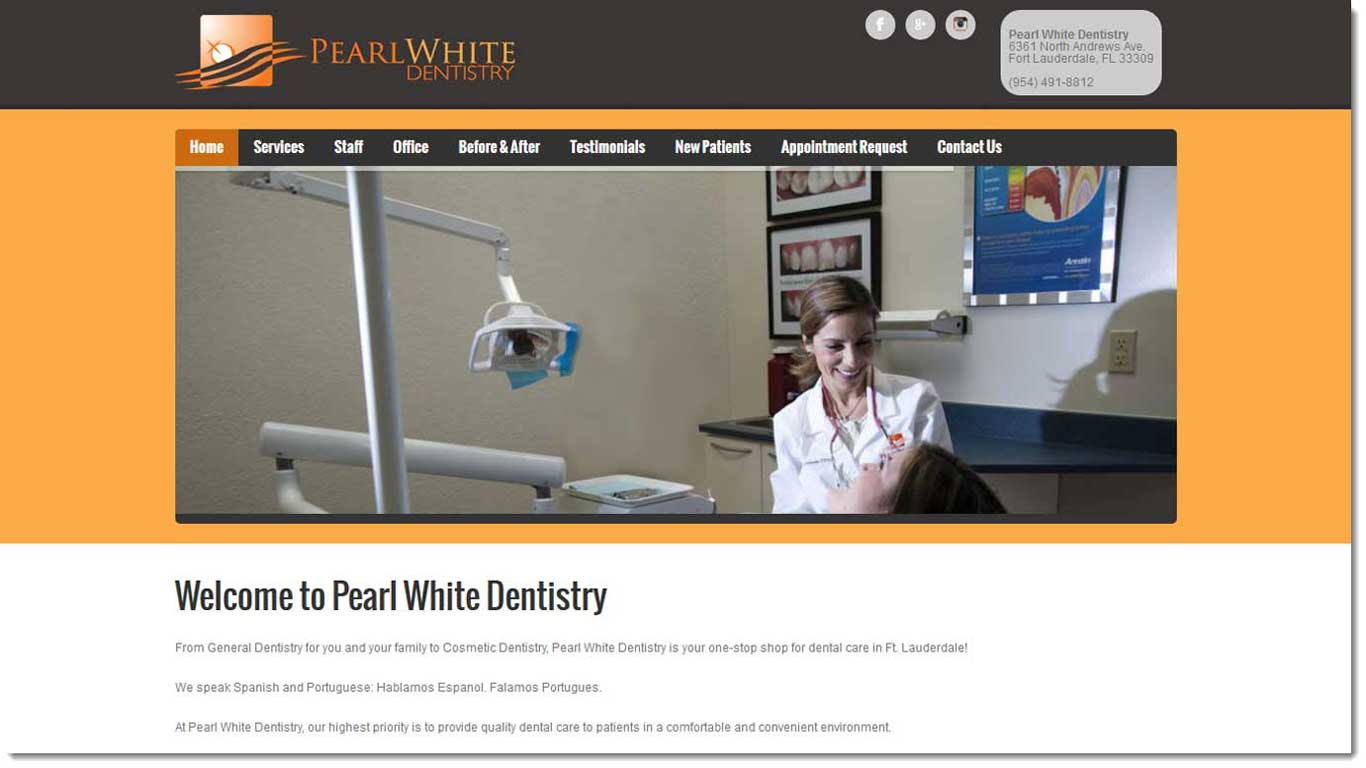 Homepage - Dentist Web Design